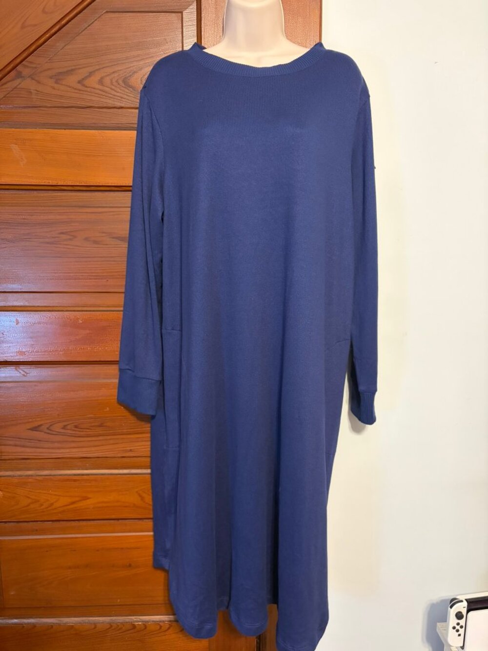 Stan Herman for QVC Women's Large Long Sleeve Dress Pockets Fall Casual Cozy